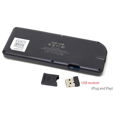 Teclado inalámbrico mini original Rii X1 de 2.4GHz en inglés/RU/ES/FR con panel táctil para Android TV Box/PC/portátil