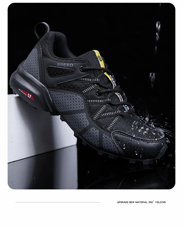 Sapatos de Caminhada para Homem Todo-o-Terreno, Calçado Desportivo Outdoor em Malha Respirável, Antiderrapante e Resistente ao Desgaste, Sapatos de Caminhada e Ciclismo Outdoor