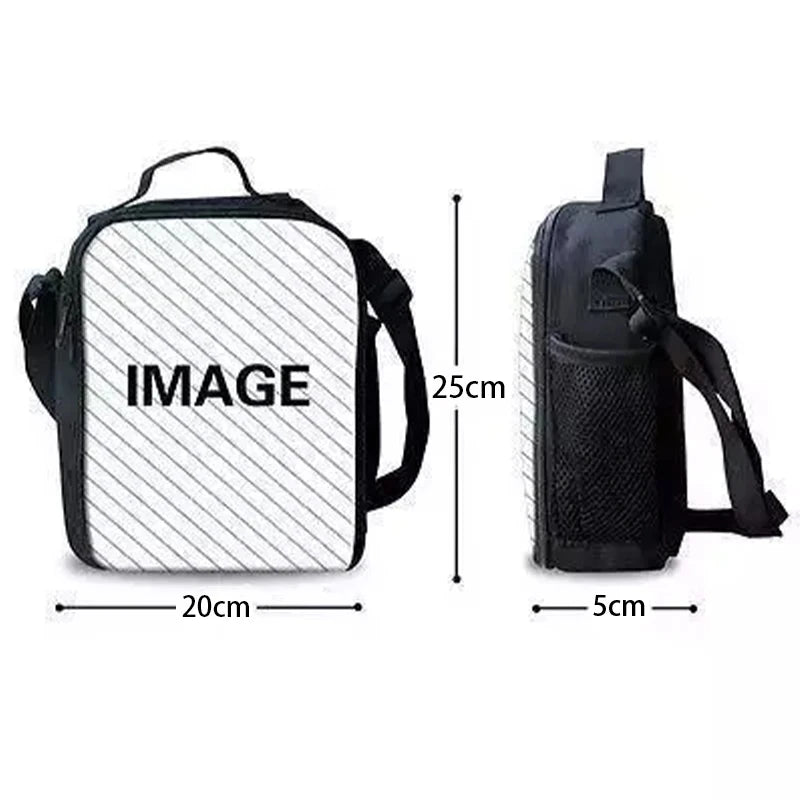 Popular Game Fortnite Child Insulated Large Capacity Bag for Boys and Girls Student Outdoor Reusable Thermal Cooler Lunch Box