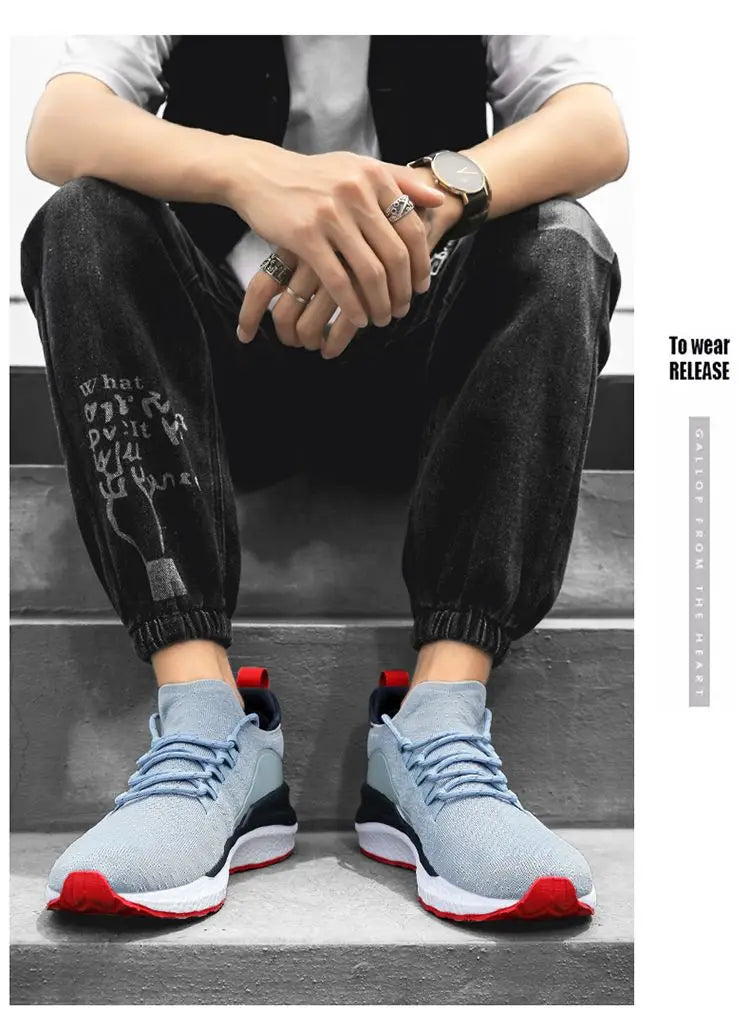 NEW Mijia Sport Shoes 4 Lightweight Ventilated Elastic Knitting Leisure Breathable Non-Slip Running Trainer Sneakers