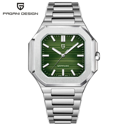 2026 New PAGANI DESIGN Square Quartz Luxury Watch for Men AR Sapphire Mirror Japan Movt Man Watch Luminous 316L All Steel Watch