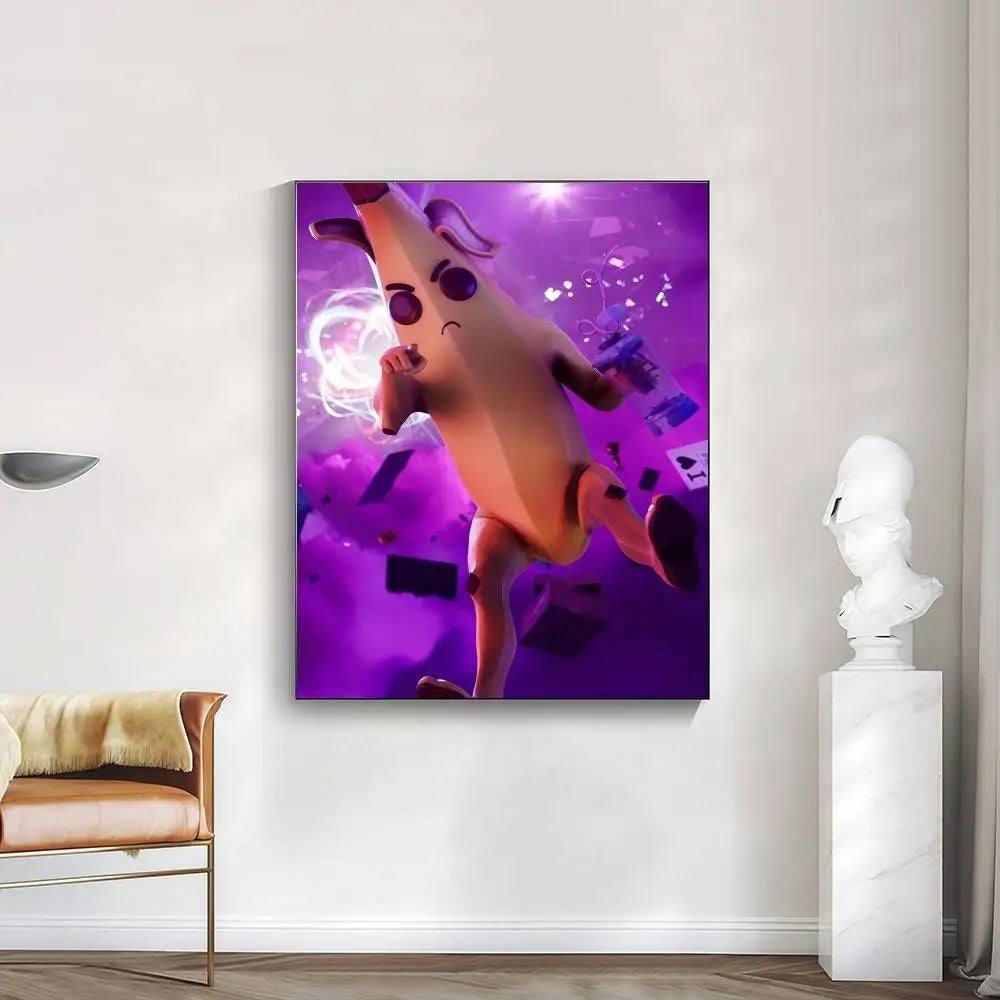 Autocolante poster F-FORTNITE cool em alta definição, ideal para valorizar as paredes da casa e do quarto, disponível em diversos estilos.