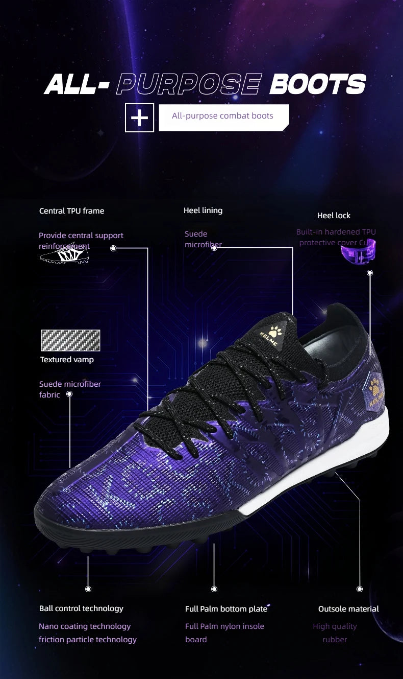 Zapatillas de fútbol KELME para adulto, modelo Men's Disease Electric 3.0, tacos cortos MG, calzado profesional transpirable para partidos y entrenamientos