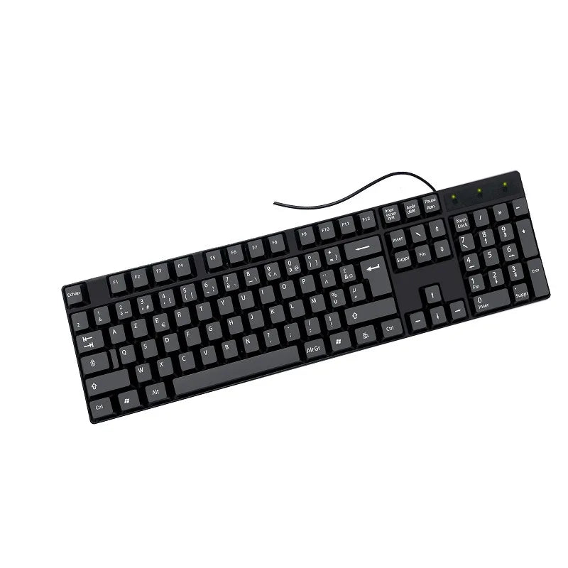 Keycap con lettere spagnole, francesi, russe e arabe per tastiera gaming USB cablata 104 tasti per computer
