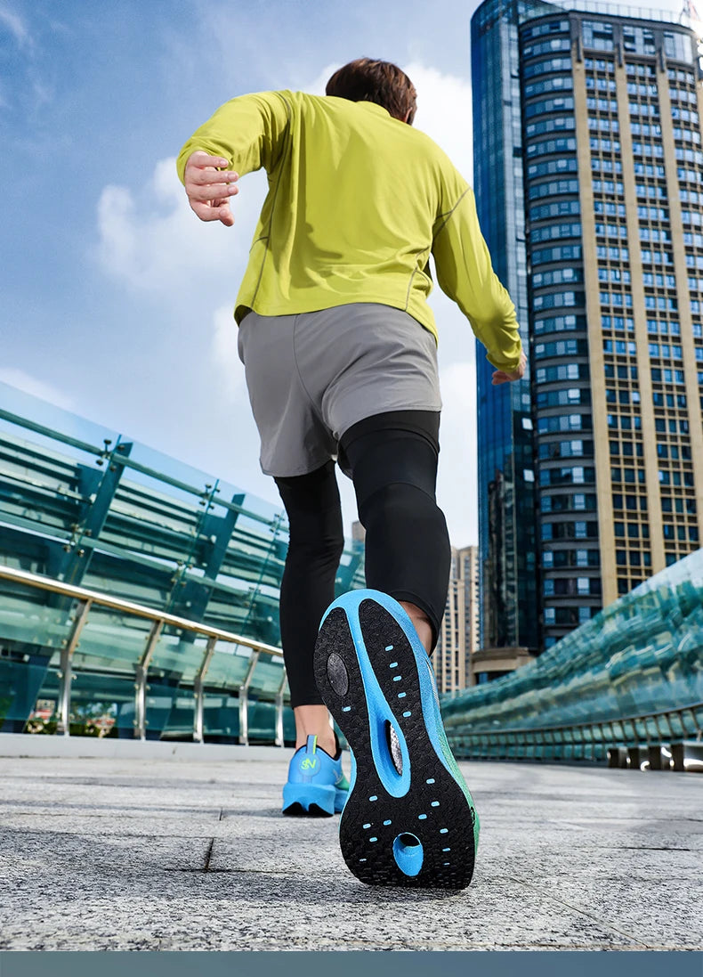 Carbon plate men's and women's anti-slip running shoes, professional marathon sports breathable mesh CHUNTA sports shoes