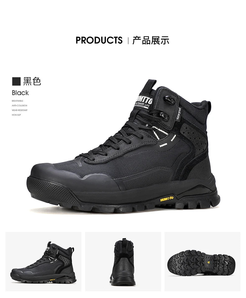 HUMTTO Hiking Shoes Men Winter Outdoor Sports Climbing Shoes Hunting Boots Warm Outdoors Ankle Travel Boots Trekking Sneakers