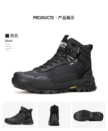 HUMTTO Hiking Shoes Men Winter Outdoor Sports Climbing Shoes Hunting Boots Warm Outdoors Ankle Travel Boots Trekking Sneakers