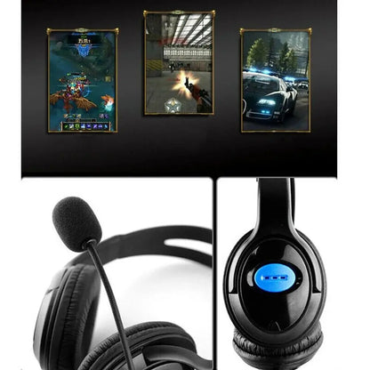 Casque de jeu filaire avec microphone, isolation du bruit, casque musical supra-auriculaire, stéréo, basses profondes, écouteurs pour joueurs, ordinateur portable, PC