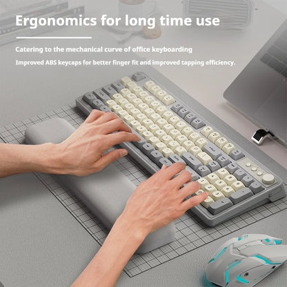 EWEADN G98 Gaming Office Keyboard, film with rainbow Backlit USB Wired Computer External Quiet, Digital area, Digh appearance