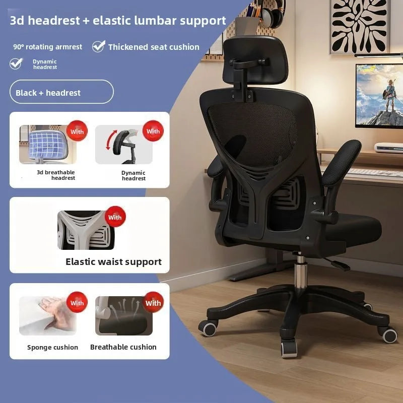 Sedia da gaming ergonomica per dormitorio e ufficio, ideale per lunghe sessioni, comoda sedia per scrivania e computer, sedia da gaming confortevole