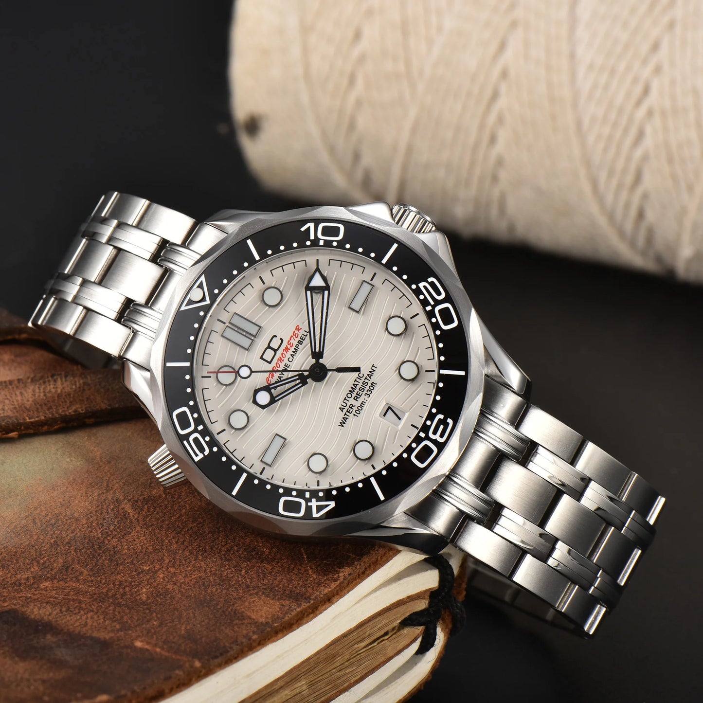 DWAYNE CAMPBELL Top Luxury NH35 Men's Automatic Mechanical Watch Ceramic Bezel Waterproof Classic Business Wristwatch