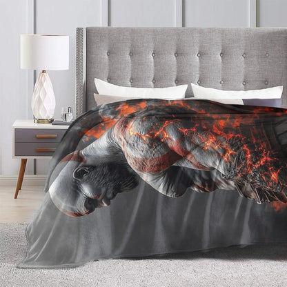 God of War Games Kratos Cartoon  Blanket Quality Soft  Bedding Throws Winter Travel Office Home Decor Aesthetic Bedspread