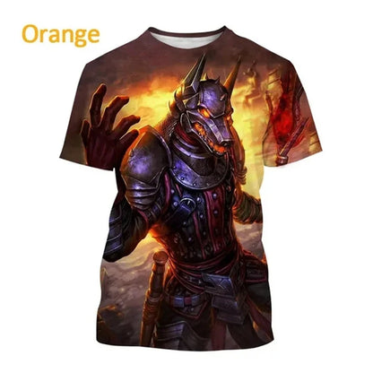 Grim Reaper Anubis T-shirts 3D-trykt oldegyptisk gud T-shirt Egyptens øje Farao Mode Harajuku kortærmet T-shirt