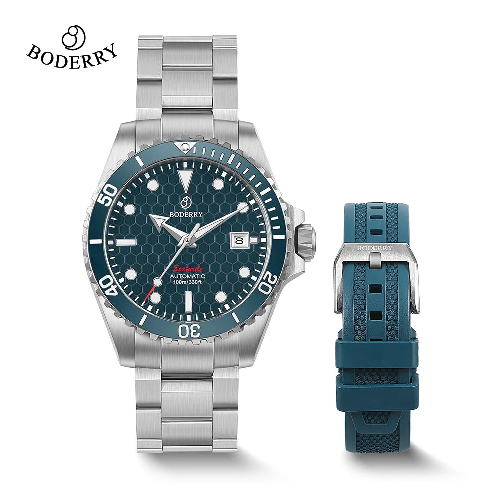 Boderry Seaturtle Titanium Diver Watch Men Luxury Bronze Watches Automatic Mechanical Wristwatch Sport 200M Waterproof Luminous