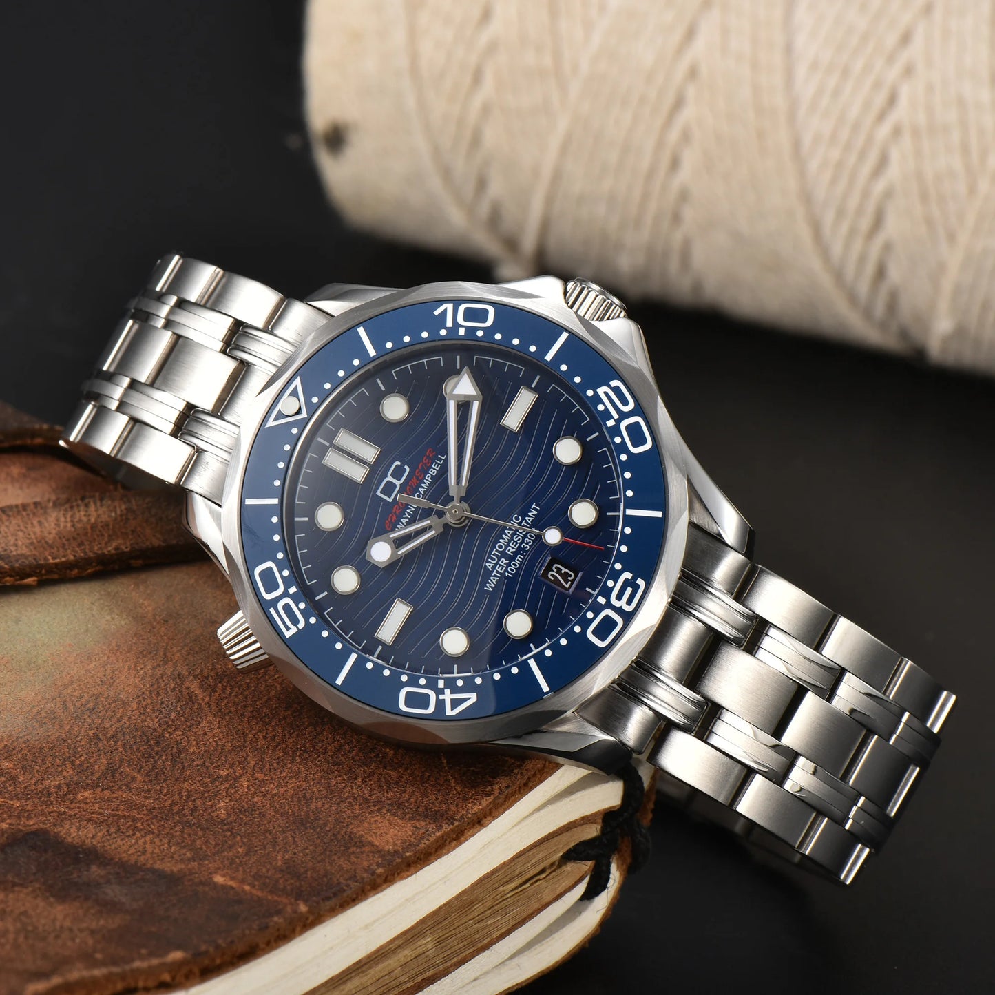 DWAYNE CAMPBELL Top Luxury NH35 Men's Automatic Mechanical Watch Ceramic Bezel Waterproof Classic Business Wristwatch