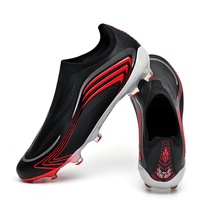 Chaussures de football pour hommes, modèle AG FG, crampons longs améliorés pour une meilleure adhérence, doublure absorbant la transpiration, crampons unisexes pour l’entraînement sur gazon, destinés aux joueurs amate