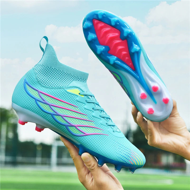 Superfly FG Football Boots Outdoor Soccer Cleats Black Shoes Soft Sport Professional Shoes Breathable Comfortable Boots Plus Size
