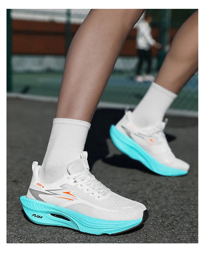 Men's Sports Running Shoes Marathon Air Cushion Breathable Lightweight Comfortable Women's Outdoor Athletic Sneakers Jogging Tennis