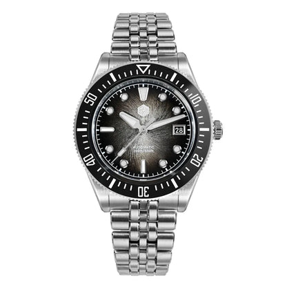 Orologio subacqueo di lusso da uomo San Martin 40mm, Miyota 9015, quadrante smaltato sunburst, automatico meccanico, impermeabile 200m, SN0148