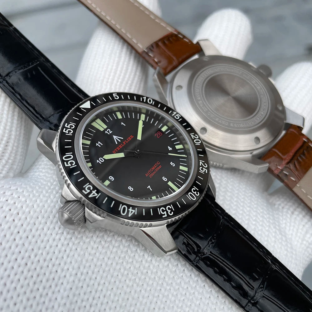 STEELFLIER Official SF783 NH35 Automatic Mechanical Watches Ceramic Bezel Super Luminous 20Bar Waterproof Luxury Dive Watch Men