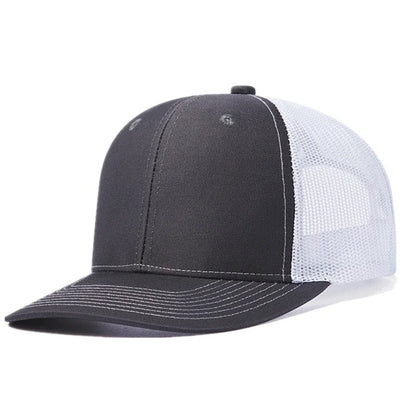 Unisex-Kappe mit leicht gebogener Krempe im Trucker-Stil – Freizeit- und Outdoor-Kappe für Damen und Herren, atmungsaktiv, für den Sommer