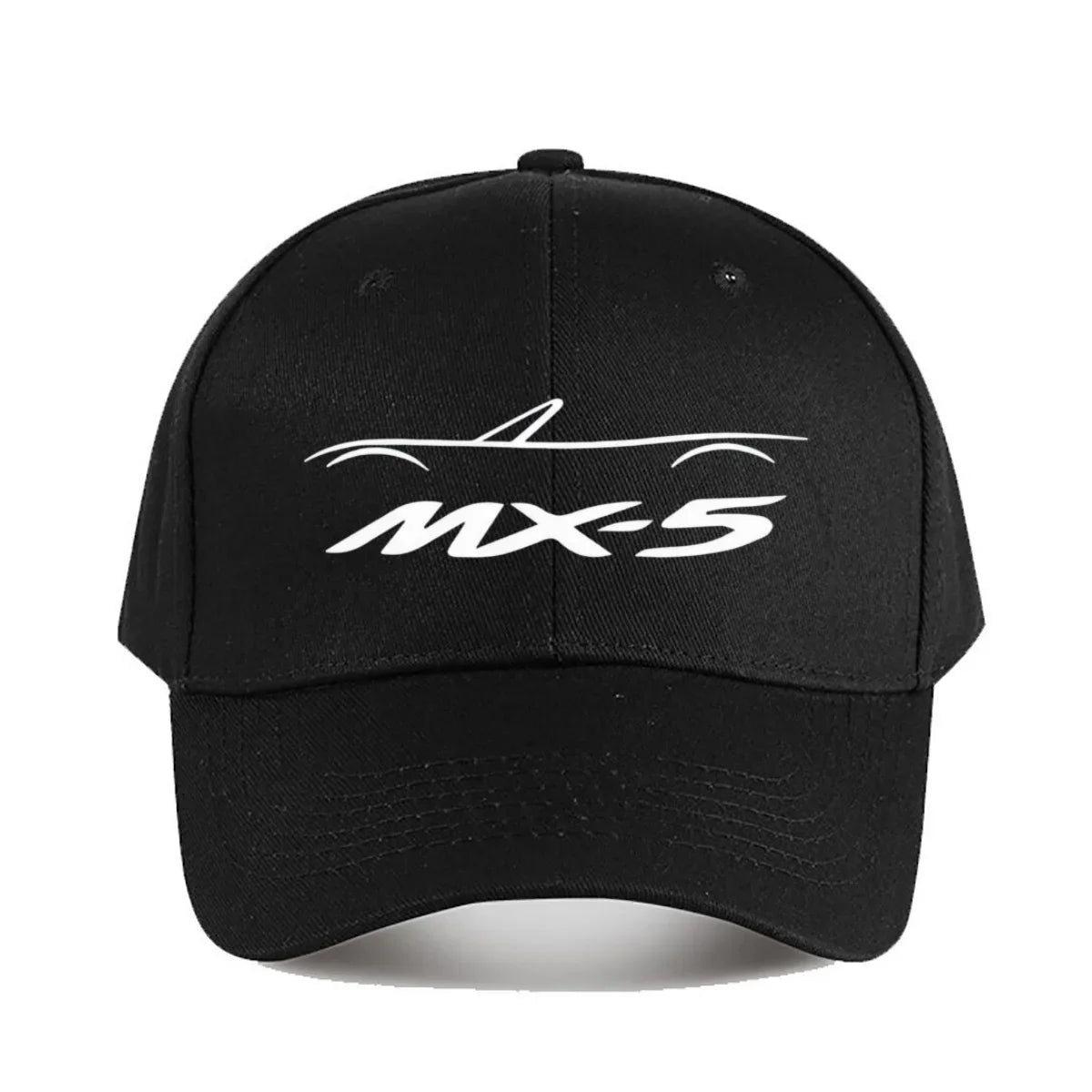 Șapcă de baseball MX5 NA pentru bărbați și femei – Șapcă elegantă din poliester negru cu logo alb, rezistentă, potrivită pentru pescuit în aer liber și ținute casual