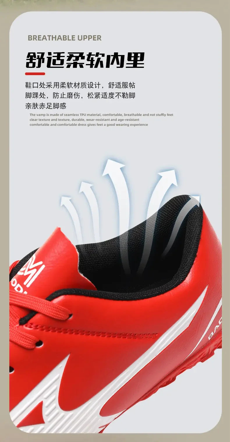 New Arrival Main Push Soccer Cleats with Long Broken Studs, Outdoor Sports Football Shoes