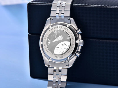 PAGANI DESIGN Top Luxury Men's Quartz Watch Business Elite VK67 Stainless Steel Sapphire Glass 100m Dive Calendar Luminous Watch