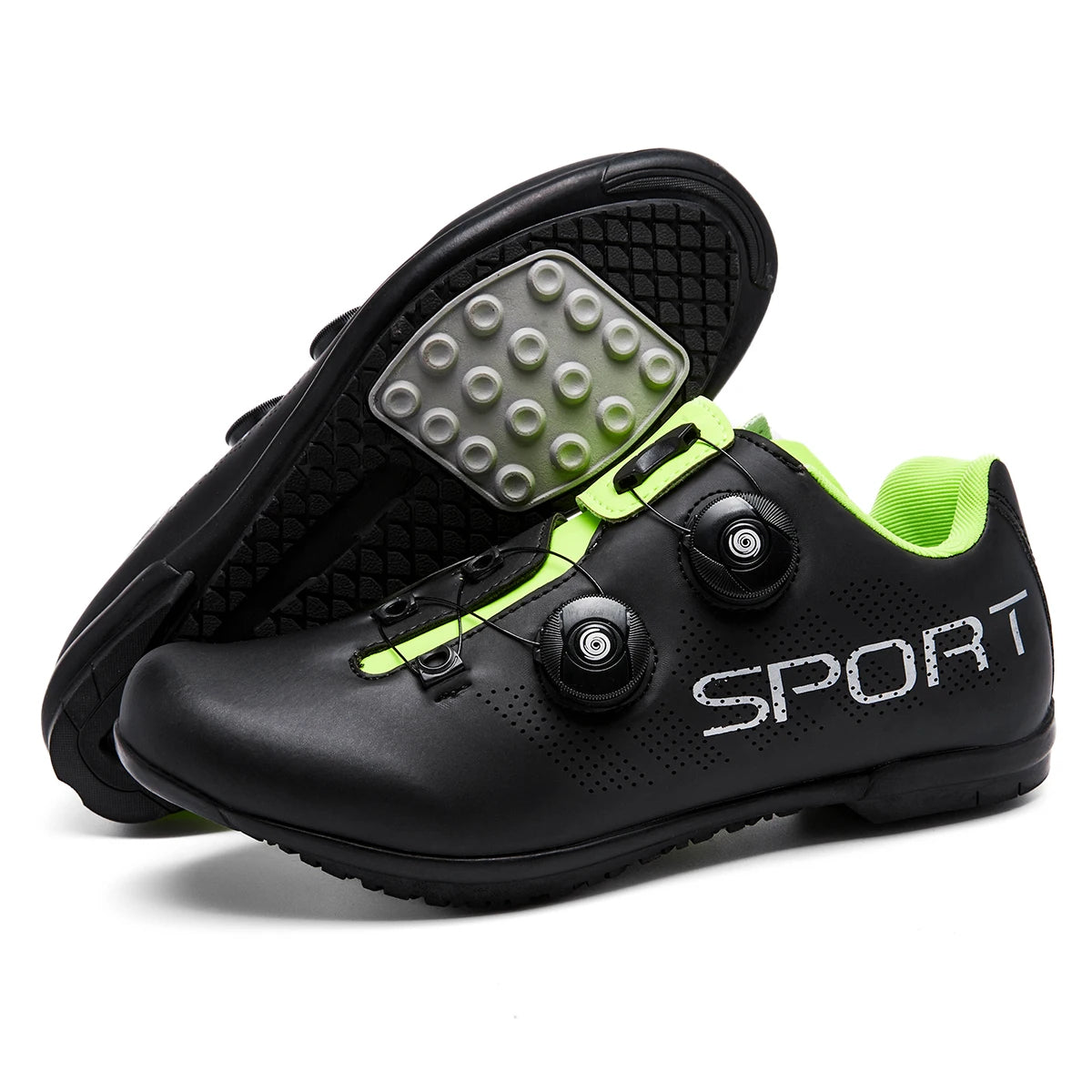 Lock-Free Cycling Shoes, Flat Pedal Shoes for Men, Bike Cleat Sneakers, MTB Bicycle Biking Shoes for Women, Breathable Indoor Boots