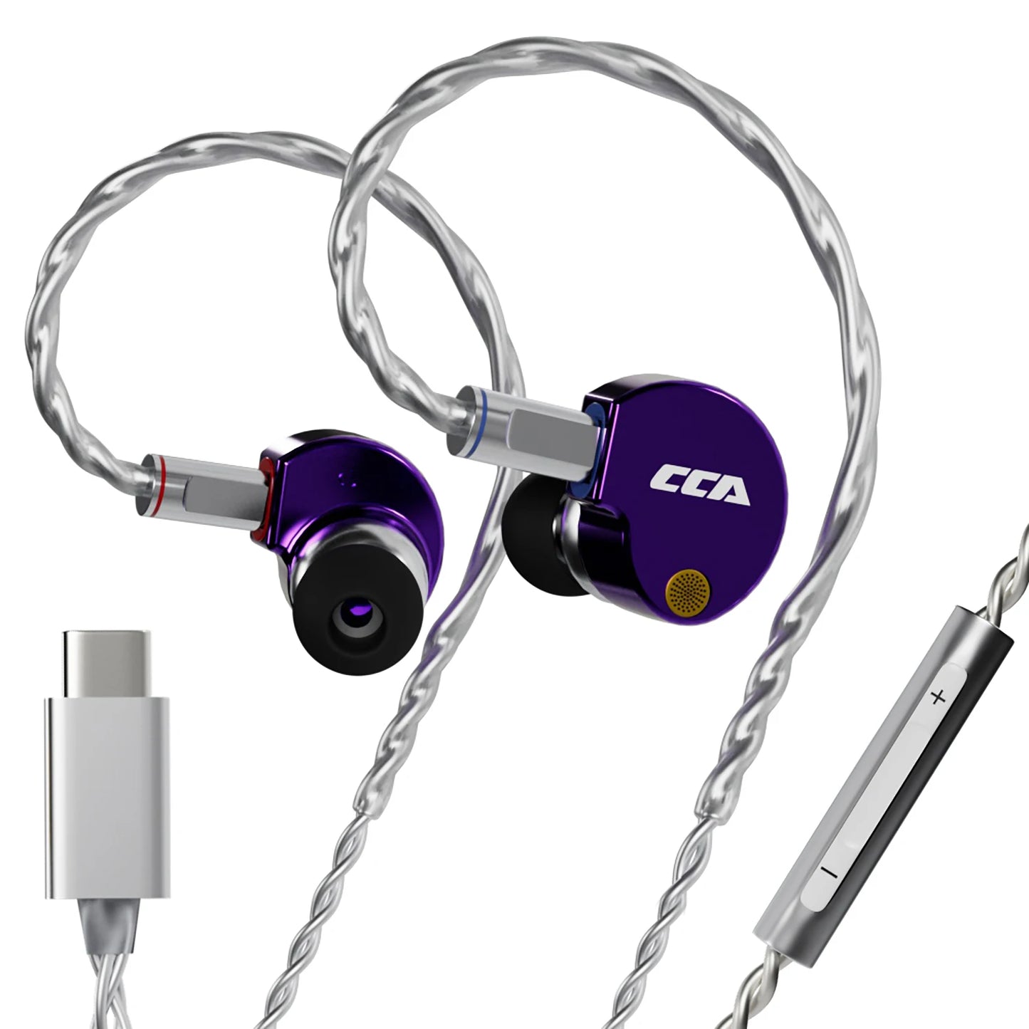CCA Phoenix HiFi Wired Earphones Metal Alloy In-Ear Headphones with 10mm Dual Magnetic Dynamic Driver for Gaming & Music