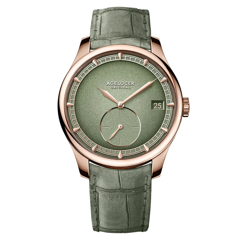 AGELOCER In-House Movement Premium Petite Seconde Men's Luxury Automatic Mechanical Watch Birthday Gift for Men