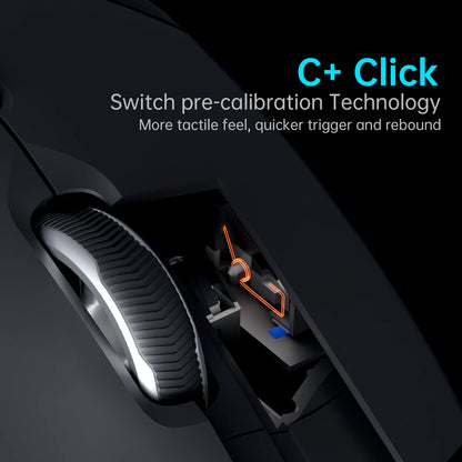 Mouse da gaming wireless Rapoo VT9PRO PAW3398 68g cablato programmabile ergonomico 26000DPI Type C ricaricabile accessorio per PC gamer