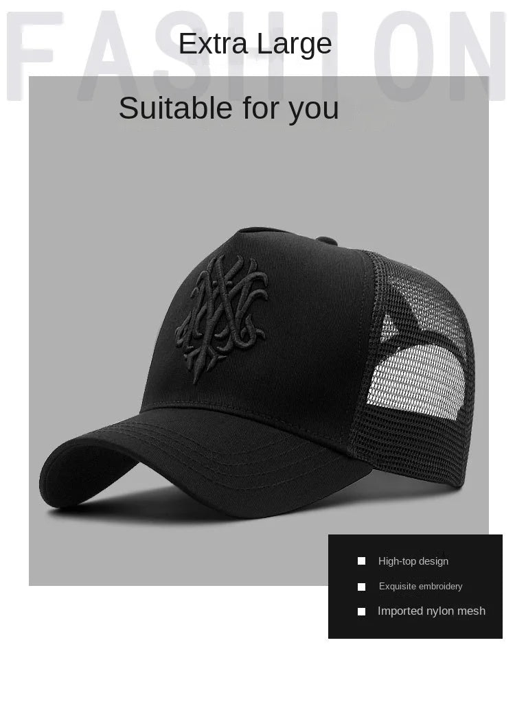 Baseball Hats for Big Head Plus Size Men Women Mesh Outdoors Sport Caps Dad Oversize Trucker Cap 56-60cm 60-65cm