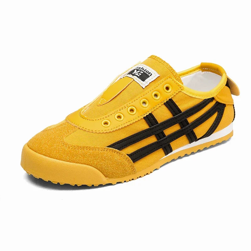 Sapatilhas clássicas de corrida para homem com atacadores, sola plana, calçado desportivo de sola macia para caminhada e ginásio, respiráveis, casuais para casal, em lona, estilo ténis