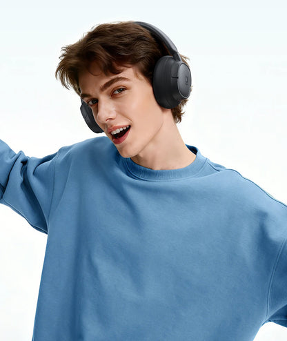 Baseus Bass EH10 NC Wireless Headphones Bluetooth 6.0 Noise Canceling 45dB Over Ear HeadsetSpatial Audio Earphone 80H Time