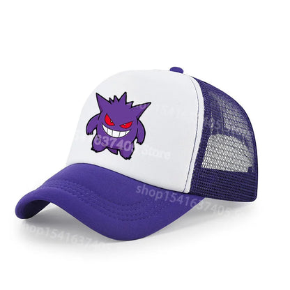 Baseball Cap Adjustable for Pokemon Hip Hop Breathable Mesh Hats Cute Cartoon Anime Outdoor Sport Shade Caps Gifts