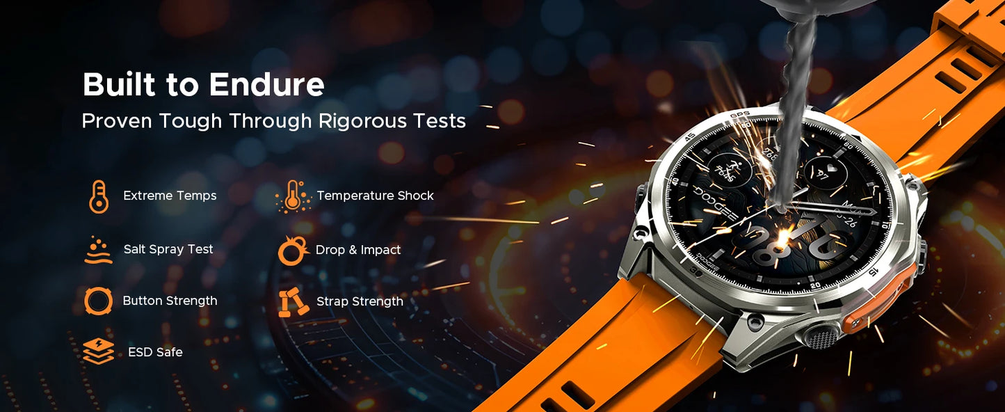 DOOGEE ANYWISE W1 PRO AI Smart Watch 1.43" AMOLED Display 5ATM IP68 Water Resistance GPS Tracking Sport Watch with Offine Maps