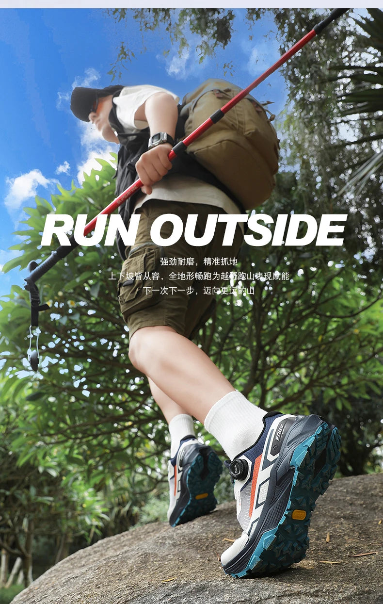 Scarpe da running da uomo primavera/estate, scarpe da trekking outdoor resistenti all’usura con chiusura BOA, stile sportivo e casual traspirante