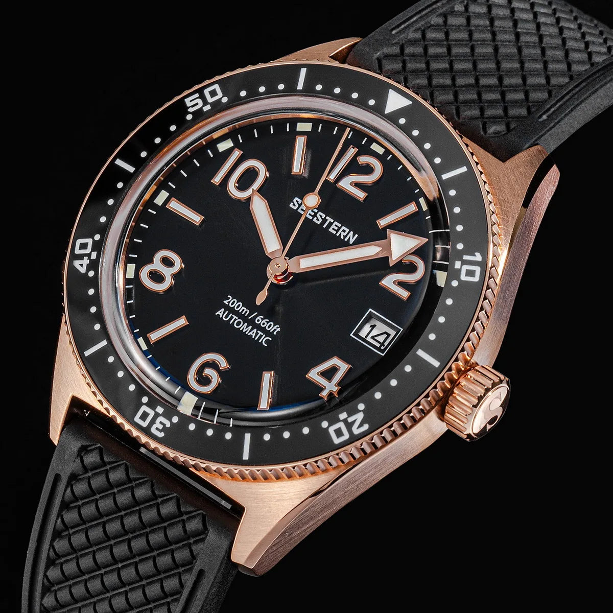 Sugess Diveing Watch of Men Automatic Mechanical Wristwatches 20ATM Waterproof Sapphire NH35A Movement BGW9 Luminous New S434-2