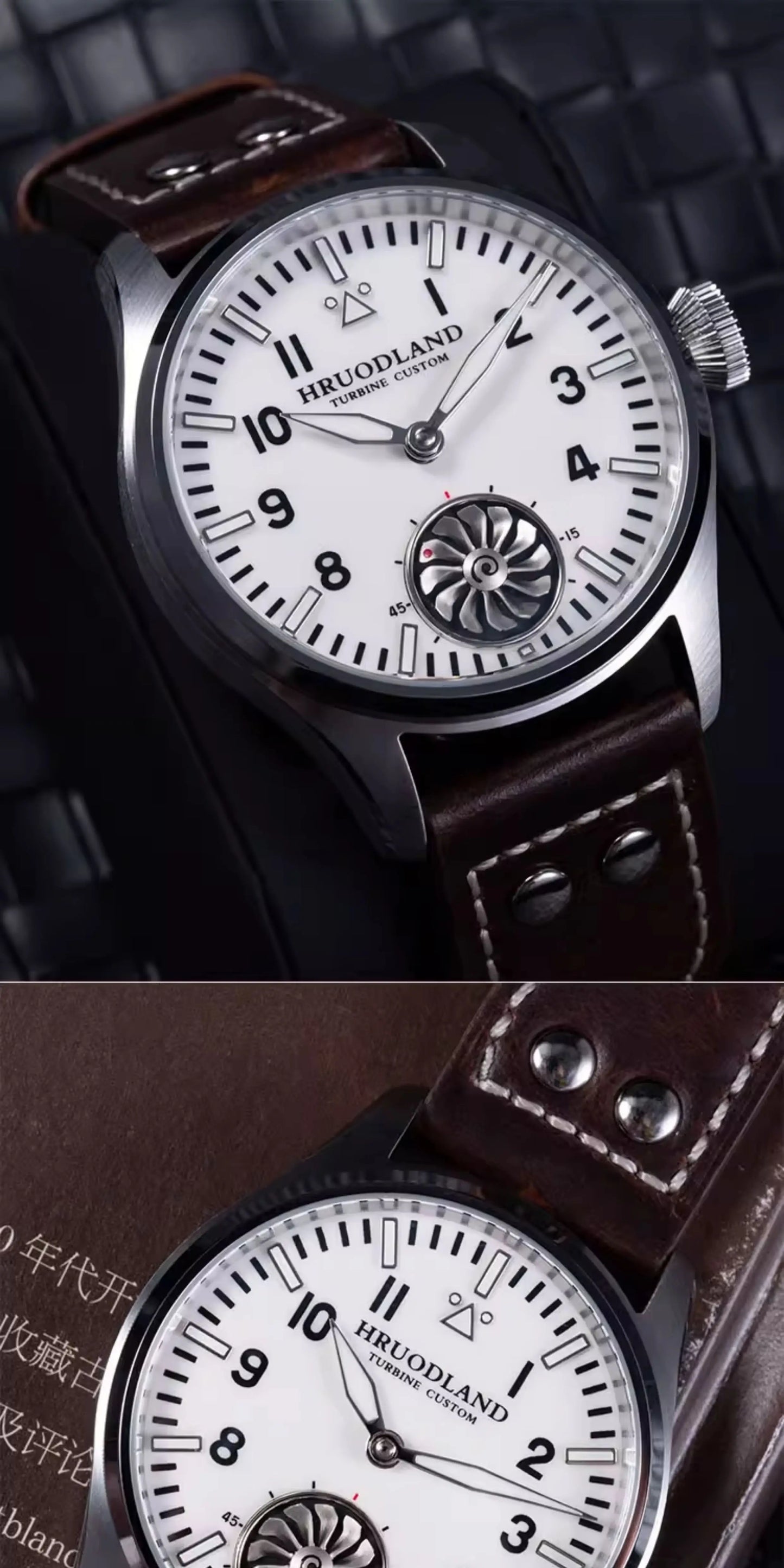 Hruodland 2025 New Pilot ST3620 Men's Manual Mechanical Watch 43MM Sapphire Waterproof 10Bar BGW-9 Retro Watch for Men