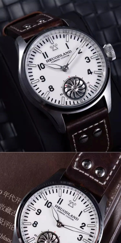 Hruodland 2025 New Pilot ST3620 Men's Manual Mechanical Watch 43MM Sapphire Waterproof 10Bar BGW-9 Retro Watch for Men