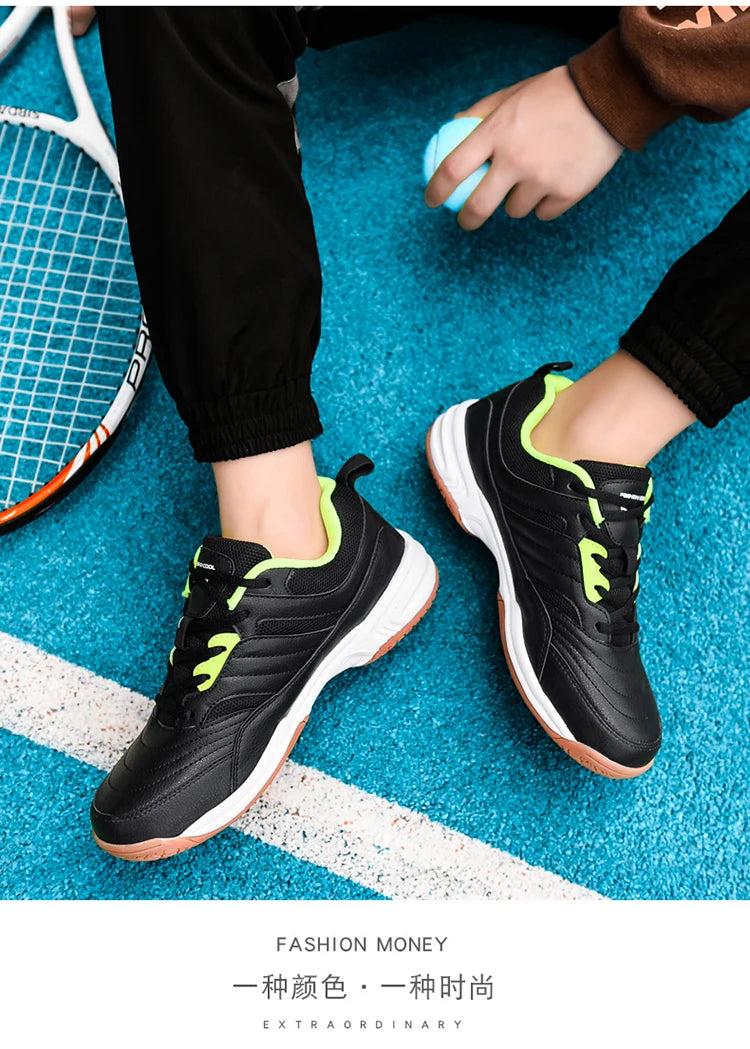 Zapatillas de tenis unisex transpirables para hombre y mujer, para deporte al aire libre, gimnasio, bádminton y voleibol