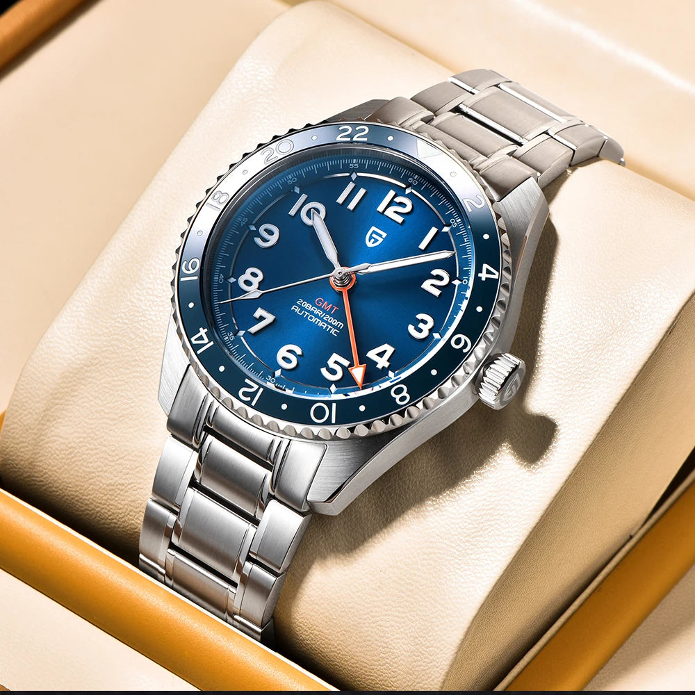 PAGANI DESIGN 2026 NEW Top GMT Men Automatic Mechanical Watches Pearl DG5833 Waterproof Luminous Sapphire Glass reloj hombre