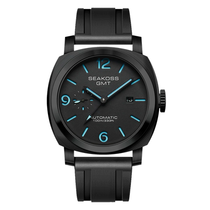 SEAKOSS GMT Men‘s Diving Automatic Mechanical Watches Seagull ST2557 Movement 316L Super Luminous Calendar 10Bar Reloj Homber