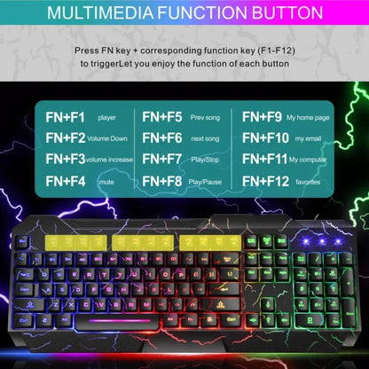Combo de teclado y ratón gaming con cable para ordenador de sobremesa, teclado retroiluminado con luz LED y sensación mecánica
