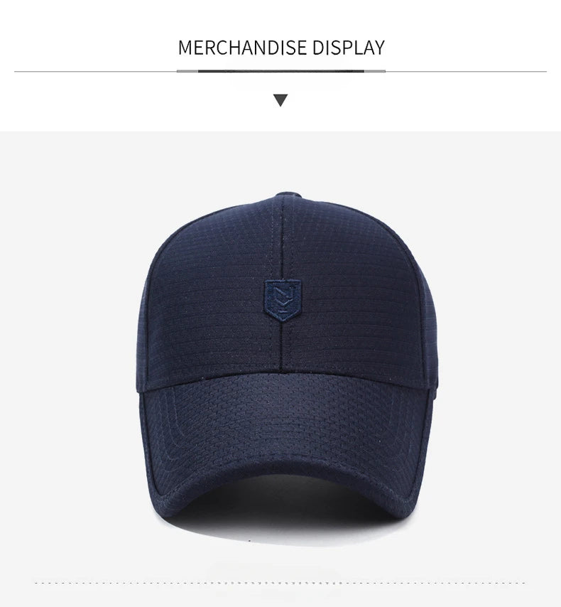 Nouvelle casquette de baseball en maille printemps-été, casquette de sport d'extérieur, casquette respirante anti-UV, casquette simple et décontractée pour homme et femme
