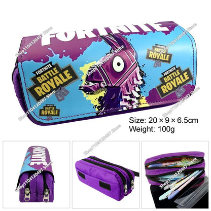 Estojo Escolar Fortnited de Grande Capacidade para Estudantes, Estojo para Lápis Infantil, Bolsa para Canetas, Material Escolar, Bolsa de Papelaria para Rapazes, Presentes Gaming