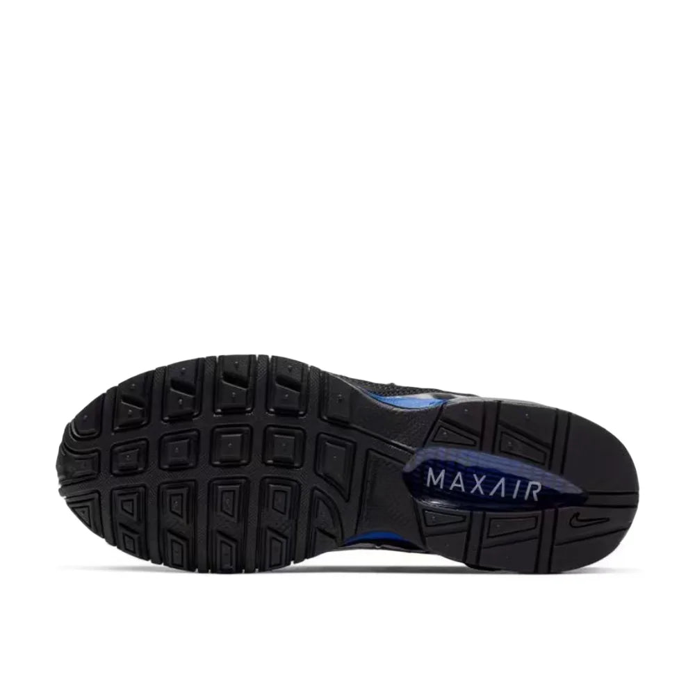 „Nike Air Max Torch 4“ vyriški žemi sportiniai bėgimo bateliai – juodi/balti/mėlyni, kvėpuojanti konstrukcija, visos dienos komfortas CW7026-100