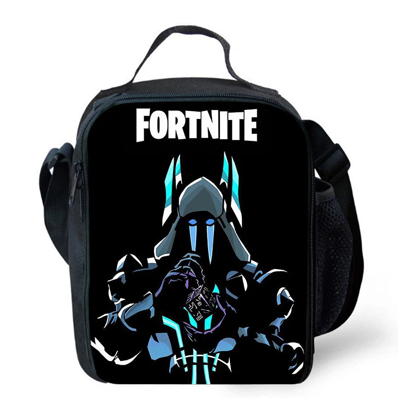 Cute Cartoon Lunch Bag Insulated Thermal Food Container Leakproof Reusable Fortnite Lunch Cooler Bag for Kids Students