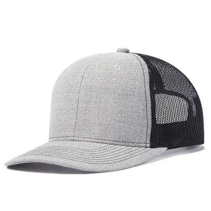 Unisex-Kappe mit leicht gebogener Krempe im Trucker-Stil – Freizeit- und Outdoor-Kappe für Damen und Herren, atmungsaktiv, für den Sommer